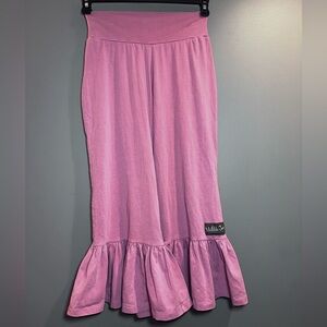 Matilda Jane Pink Ruffle Wide Leg Pants Boho Cottagecore Ruffle Hem